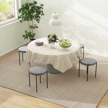 4 stackable dining chairs in velvet look with padded seat