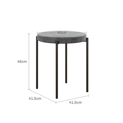 4 stackable dining chairs in velvet look with padded seat