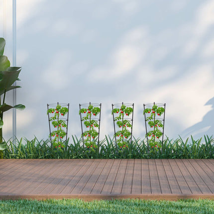 Set of 4 Round Plant Supports, 45 cm