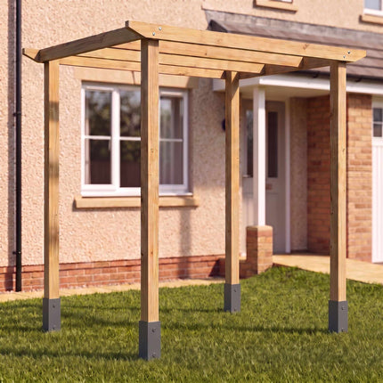 Set of 4 Stainless Steel Drive-In Post Anchors, 81 x 750 mm