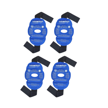 Set of 4 Strap-On Gel Knee Pads in Blue