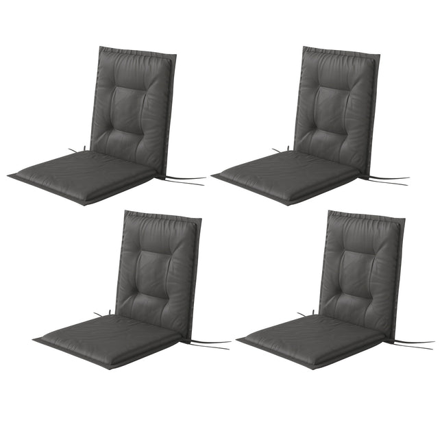 Dark gray Outdoor Indoor cushions, Set of 4, 108x50x5 cm