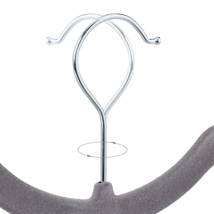 Set of 50 flocked coat hangers