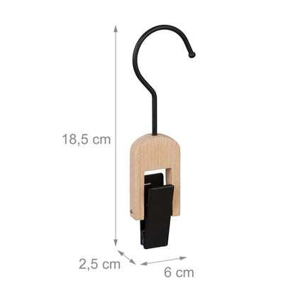 Set of 5 Laundry Hooks Black