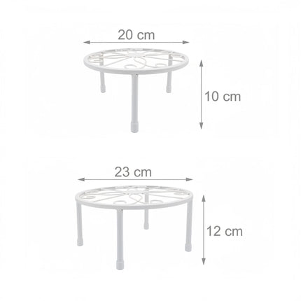 Set of 5 Round Carbon Steel Plant Stands