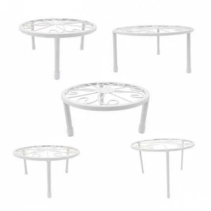 Set of 5 Round Carbon Steel Plant Stands