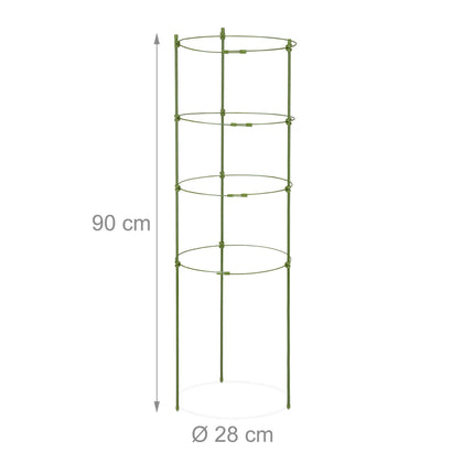 Set of 5 Round Tomato Trellises, 90 cm