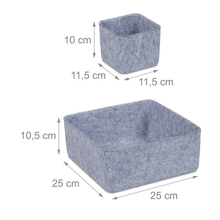 Set of 5 drawer dividers