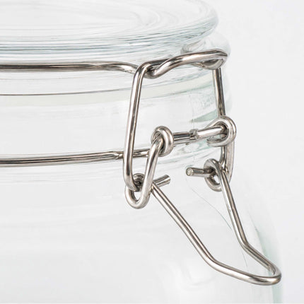 Set of 6 Glass Jam Jars with Airtight Lids, 750 ml