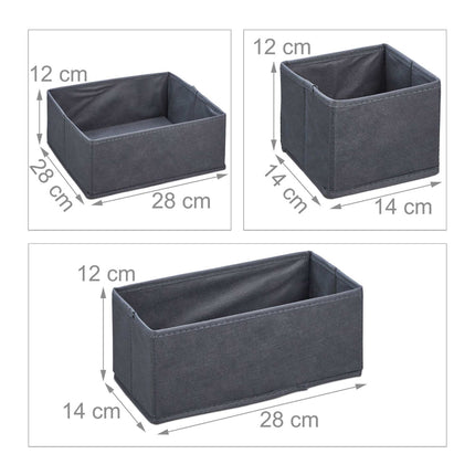 Set of 6 drawer dividers
