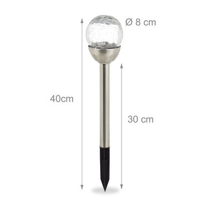 Set of 6 round solar lamps