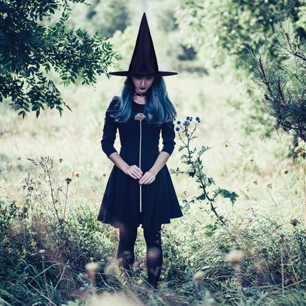 Set of 6 witch hats in black
