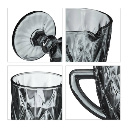 Set of 7 gray glasses