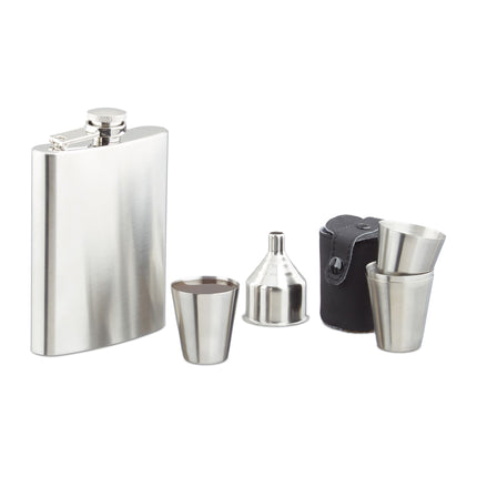 Set of 7 stainless steel spout bottles