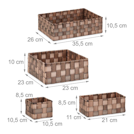 Set of 8 Plastic Storage Baskets