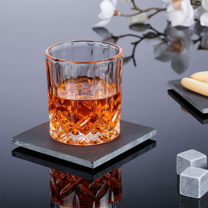 Set of 8 coasters in slate