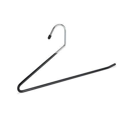 Set of black trouser hangers with non-slip protection