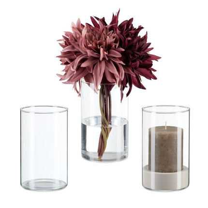 Set of glass vases