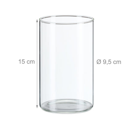 Set of glass vases