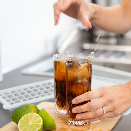 Set of ice cube molds with box and lid