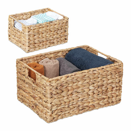 Set of storage baskets water hyacinth