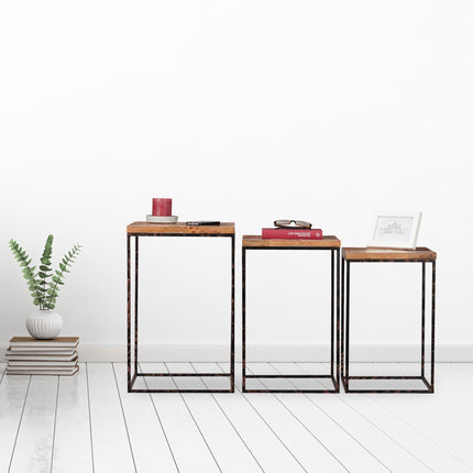 Set table set of 3 mango wood