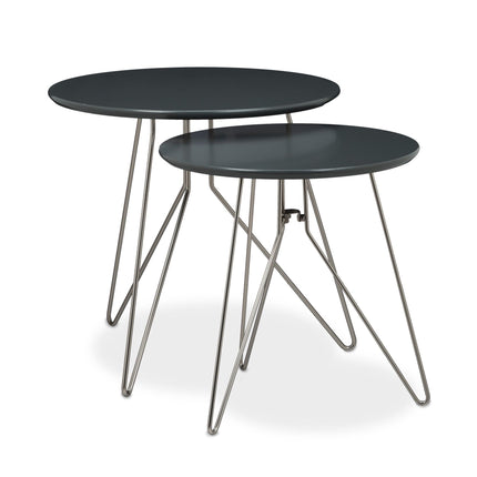 Set table with 3 metal legs