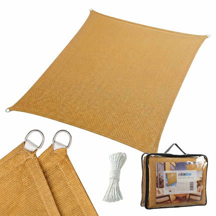 Shade Sail With Eyelets – Breathable HDPE Sun Canopy