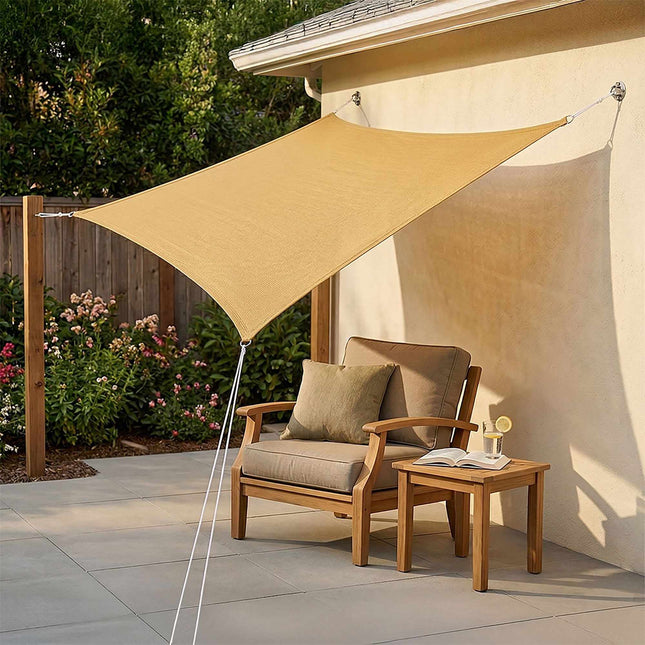 Shade Sail With Eyelets – Breathable HDPE Sun Canopy