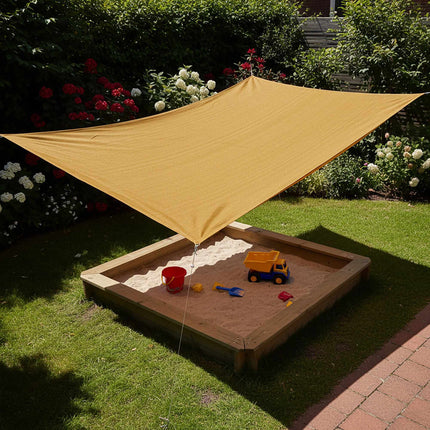 Shade Sail With Eyelets, Breathable HDPE Sun Shade