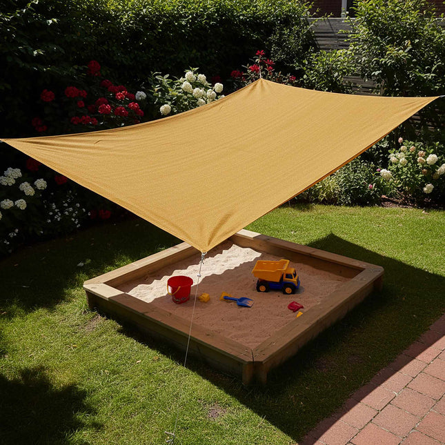 Shade Sail With Eyelets, Breathable HDPE Sun Shade