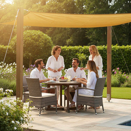 Shade Sail With Eyelets, Breathable HDPE Sun Shade
