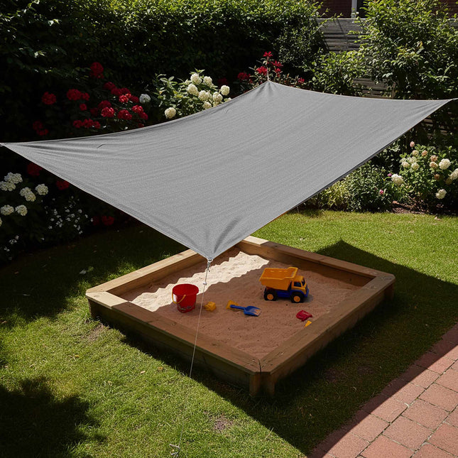 Shade Sail With Eyelets, Breathable HDPE Sun Shade