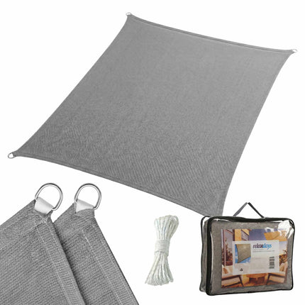 Shade Sail With Eyelets, Breathable HDPE Sun Shade