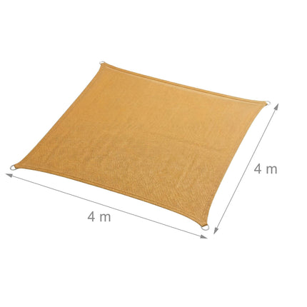 Shade Sail With Eyelets, Breathable HDPE, Tension Ropes