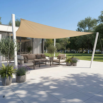 Shade Sail With Eyelets – Water-Repellent Polyester