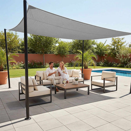 Shade Sail With Eyelets, Water-Repellent Polyester