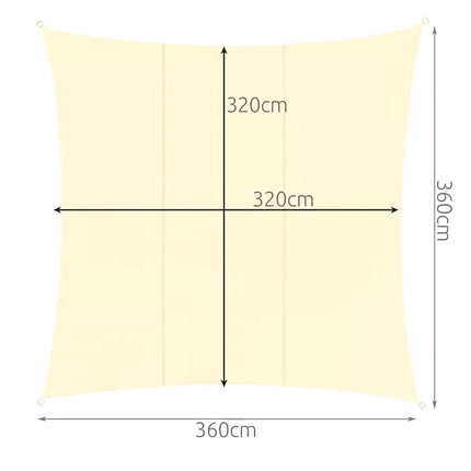 Shade sail 3.6x3.6m Gardlov 23165