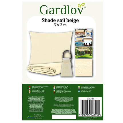 Shade sail 3x2m - beige Gardlov 23163