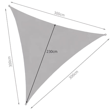 Shade sail 3x3x3m gray Gardlov 23147