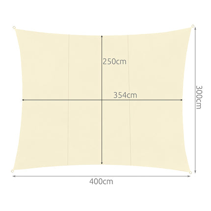 Shade sail 4x3m - beige Gardlov 23144