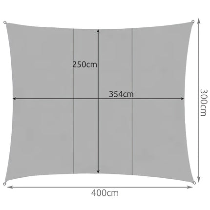 Shade sail 4x3m - gray Gardlov 23143