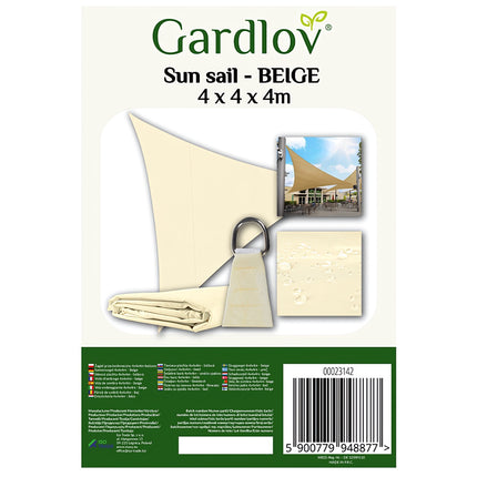 Shade sail 4x4x4 beige Gardlov 23142