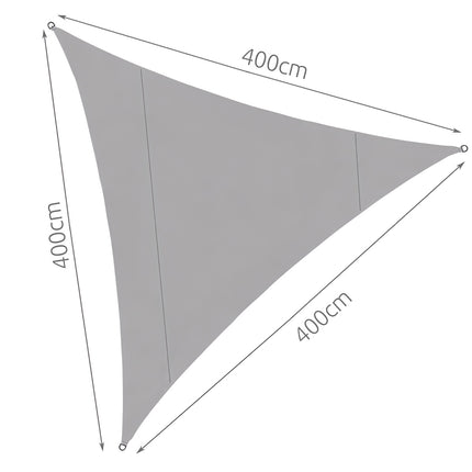 Shade sail 4x4x4m - gray Gardlov 23141