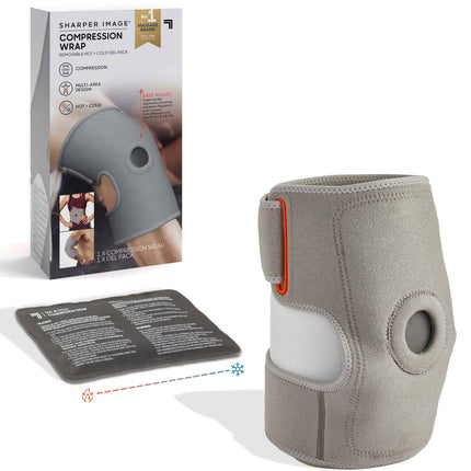 Sharper Image Hot and Cold Compression Wrap Set, Removable Gel Pack