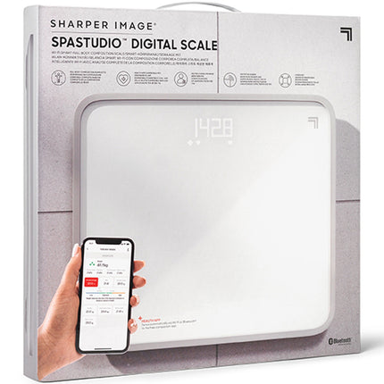 Sharper Image SpaStudio Digital Bathroom Scale with App, Wi-Fi, Bluetooth