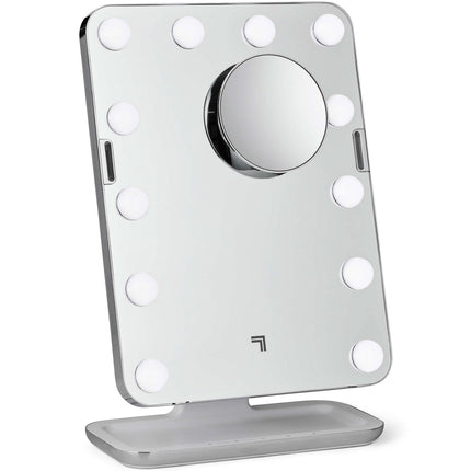 Sharper Image SpaStudio Hollywood Vanity Mirror, LED Lights, Qi Charging