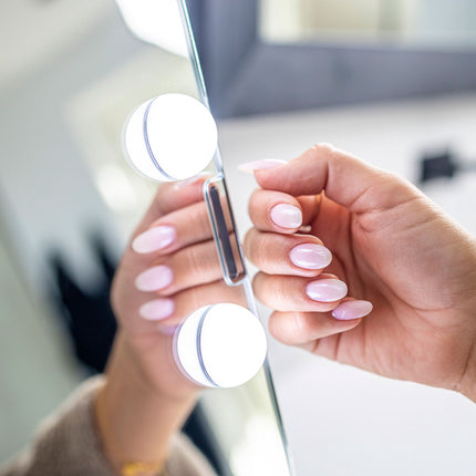 Sharper Image SpaStudio Hollywood Vanity Mirror, LED Lights, Qi Charging