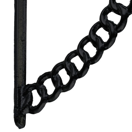 Shelf Brackets, Chain Design, Cast Iron, Set of 2