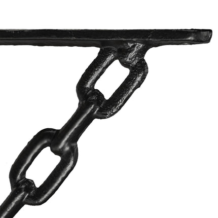 Shelf Brackets, Chain Design, Cast Iron, Set of 4